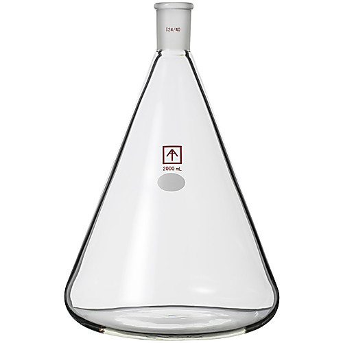 ai 24/40 heavy wall 2l erlenmeyer shaped filtering flask