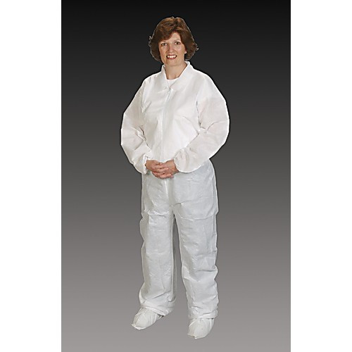 nutech coverall with elastic wrist & ankle, serged seams, l/