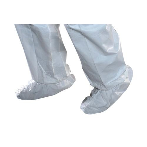 shoe covers, anti-skid sole, serged seams, white, s