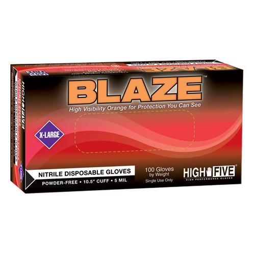 blaze nitrile exam gloves size lk (c08-0203-301)