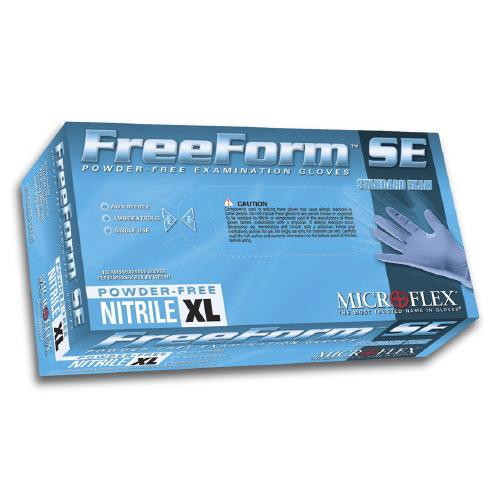 freeform se nitrile exam gloves, powder-free, medium (c08-0203-676)