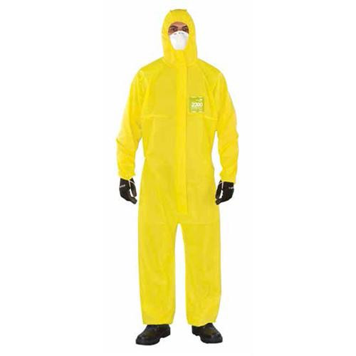 2300 coverall w/ 3-piece hood, attached sock boots, 2-way fr (c08-0204-030)