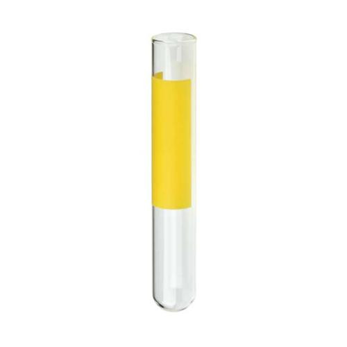 borosilicate glass tube with 1-3/8 vertical label, blue, 5m