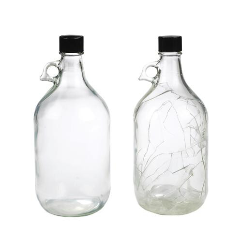 1000ml wide mouth type iii glass bottle, clear, with white p (c08-0372-151)