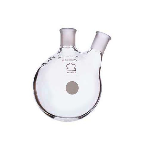 angled two neck round bottom flask, 2000ml, 24/40 center joint, 24/40 side joint, 161mm body od