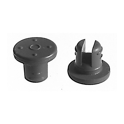 gray butyl lyophilization style stoppers, fits gpi aluminum  (c08-0374-023)