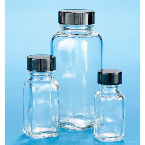 bottle, french square, clear, 1oz, phen, pe (c08-0374-128)