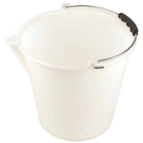 bucket with graduations, spout and handle, ldpe, 12l, 11.8 x