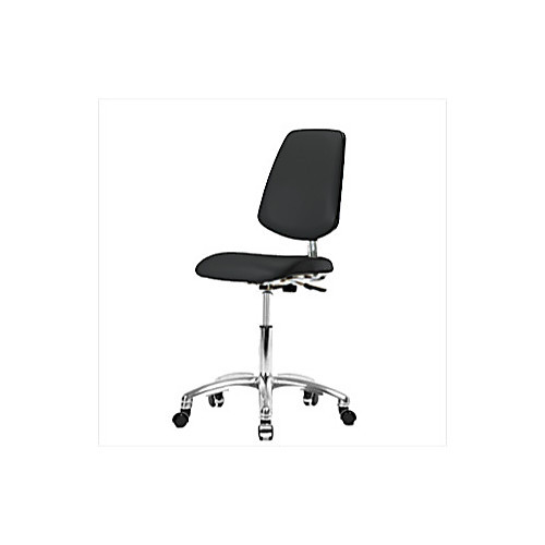 basic cleanroom vinyl desk height chair with medium back, ch (c08-0382-894)