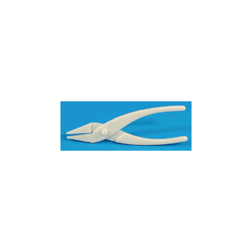 glass-filled nylon pliers, flat smooth jaws. good for handling  soft materials. protected from damage.15 cm long,