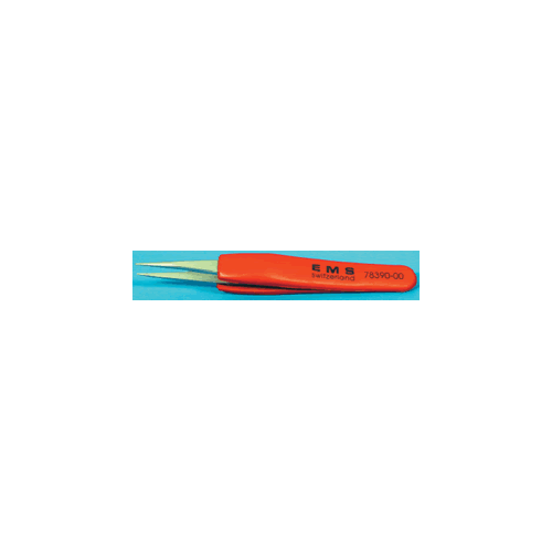 ems #00 sa/dr tweezer, flat edges and strong tips. length: 4