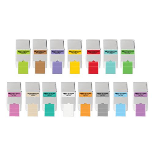 cryogenic color rectangles (roll format), 1 x 0.4'', white
