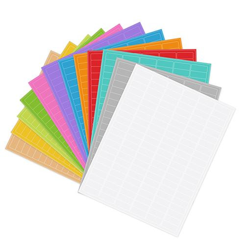 cryo laser labels 1.28 x 0.5, permanent, assorted colors