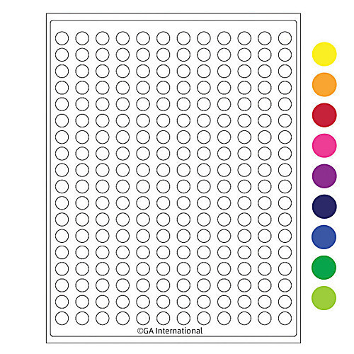 cryo laser labels 0.433 circles, permanent, white (c08-0400-194)