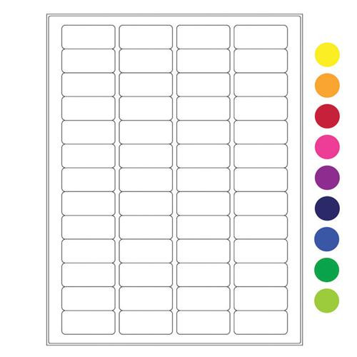 cryo laser labels, 1.77 x 0.79, removable, assorted colors