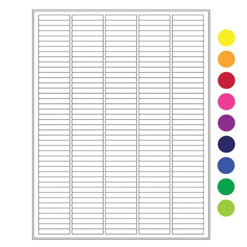 cryo laser labels, 1.5 x 0.25, removable, assorted colors