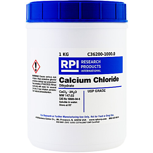 calcium chloride, dihydrate, usp grade, 5kg