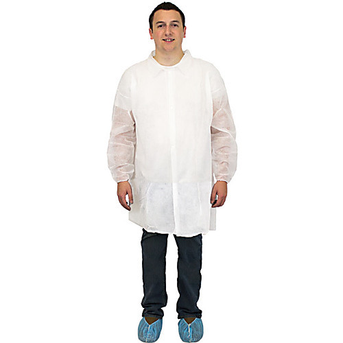 sbp white lab coat el wrst md 30/cs (c08-0592-994)