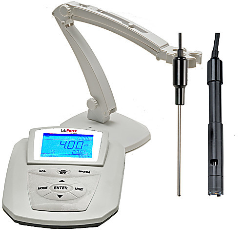 m1000 benchtop ph/mv/ise/cond./do meter only (meter m1000, atc-01, ref-01, do-01 electrode, flexible arm electrode holder, power adapter, cable & software), 9v