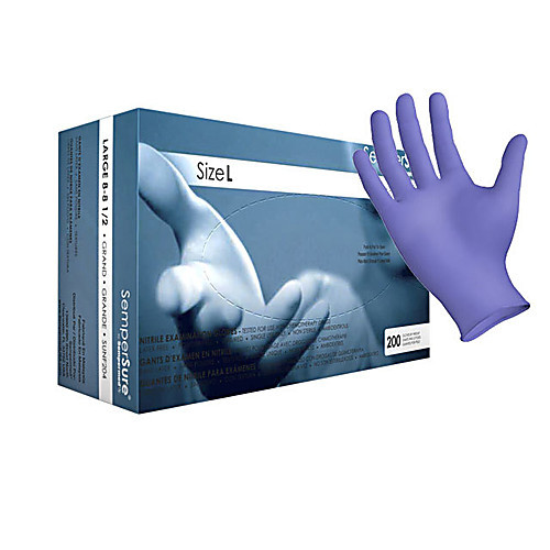 sempersure nitrile gloves, 3mil, powder-free, s (c08-0601-868)