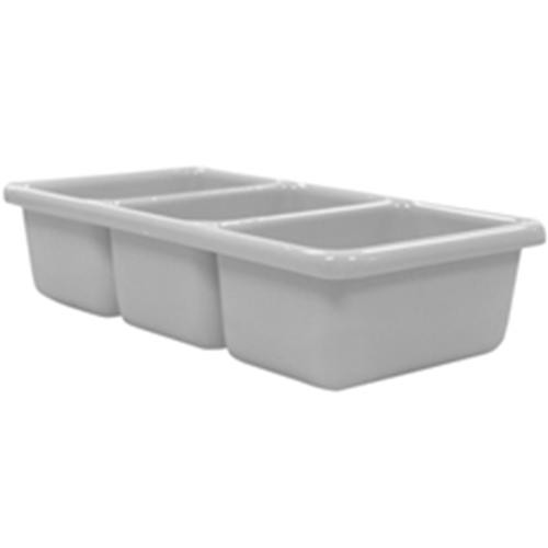 3-place compartment tray, white