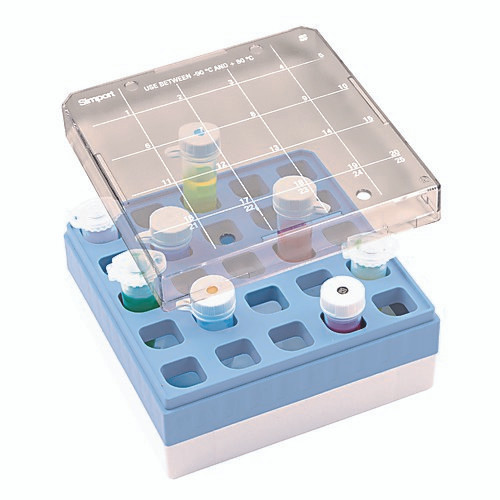 storage box for 5.0ml microcentrifuge tube, 25 place, blue