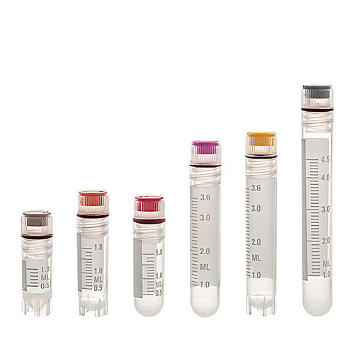 cryovial, 1.2ml, internal threads, self-standing, silicone o-ring