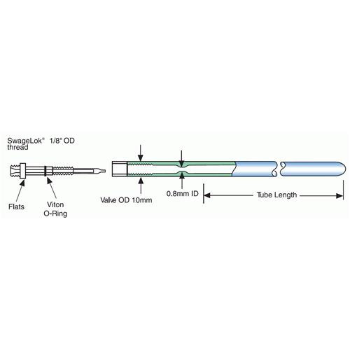 5 mm heavy wall precision pressure/vacuum valve nmr sample t (c08-0611-201)