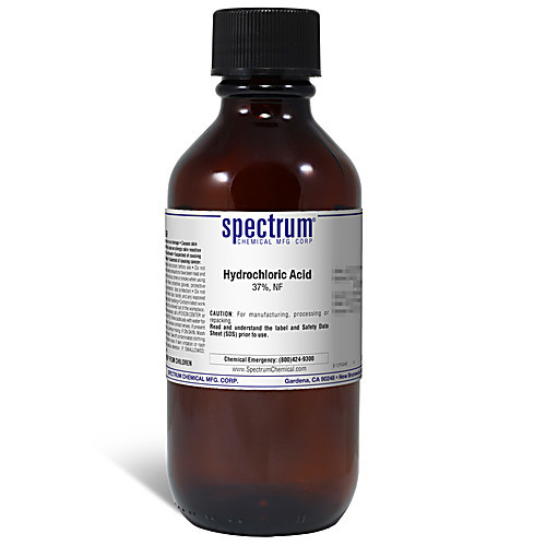 hydrochloric acid, 37 percent, nf - 4 l