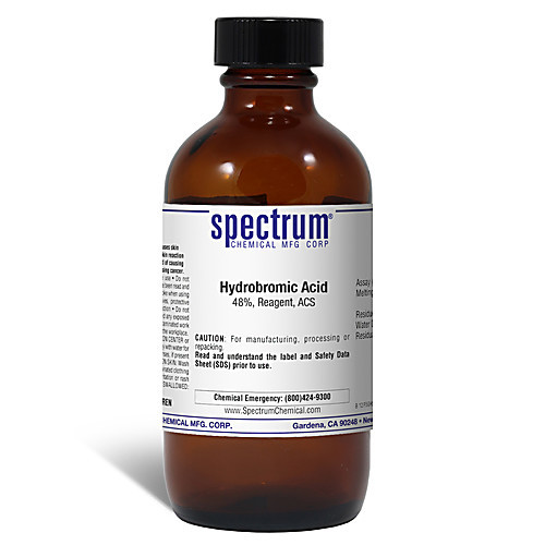 hydrobromic acid, 48 percent, reagent, acs - 120 ml