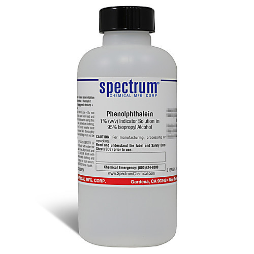 phenolphthalein, 1 percent (w/v) indicator solution in 95 percent isopropyl alcohol - 4 l