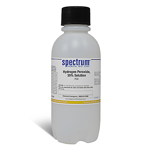 hydrogen peroxide, 35 percent solution, fcc - 6 x 500 ml