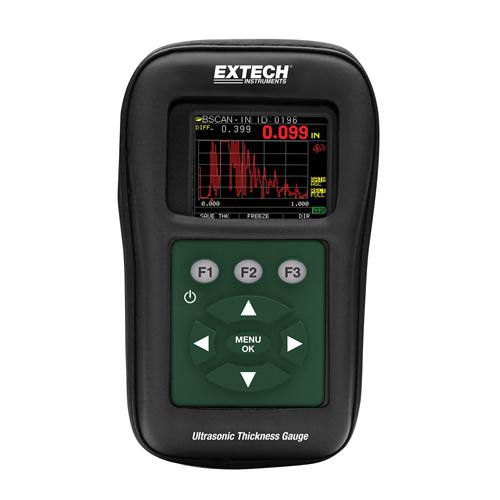 digital ultrasonic thickness gauge/datalogger with color waveform
