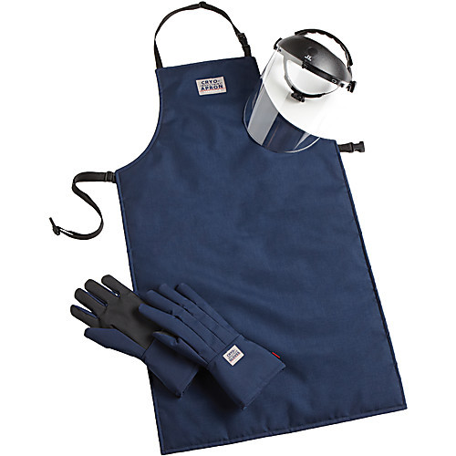 cryo-gloves elbow kit: waterproof elbow-length cryo-gloves (size xl), cryo-apron & cryo-protection face shield