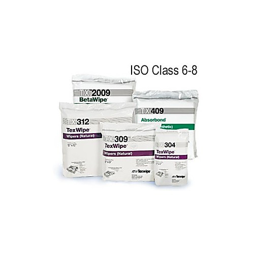 wiper, texwipe, cleanroom, woven cotton class 100, 12x12, 150 per pack, 6 packs per case (c08-0628-929)
