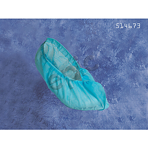 shoecover, epic, nonskid, light blue polypro fabric with whi