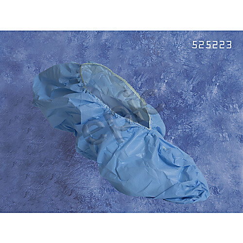 shoecover, aquaresist, pe coated, nonskid, seamed, light blu