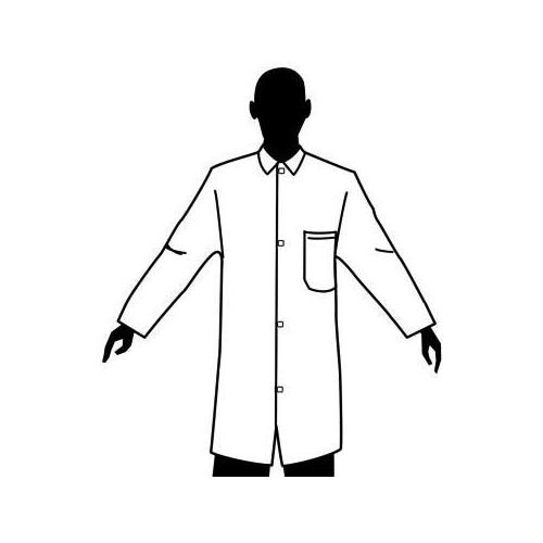 lab coat, white, medium weight, spp, m