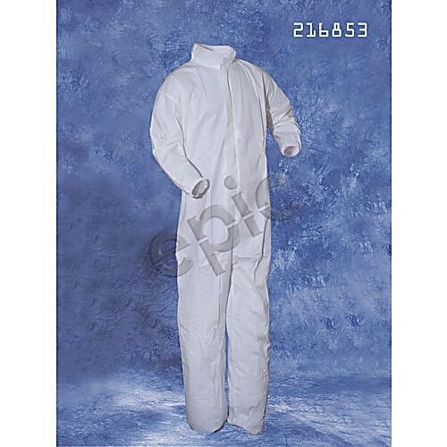 coverall, epic, microporous elastic wrists and ankles, white