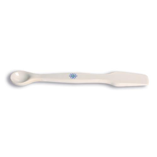 porcelain spatula with spoon, 100mm, 0.1ml