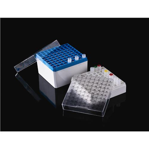 cryo storage box, fits 1 and 1.8 ml vials