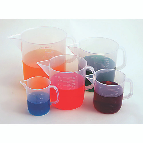 set of 5 beakers with handles