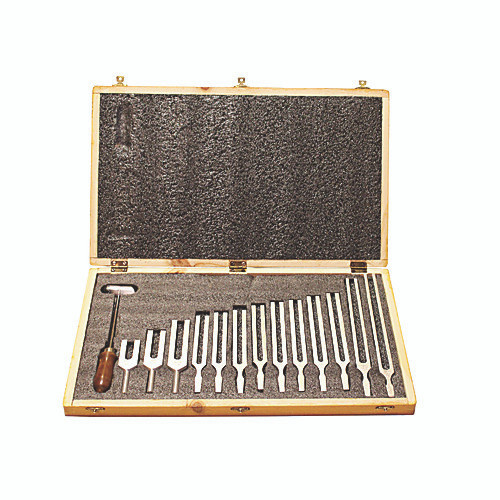 boxed set of 8 tuning forks, 256 hz to 512 hz