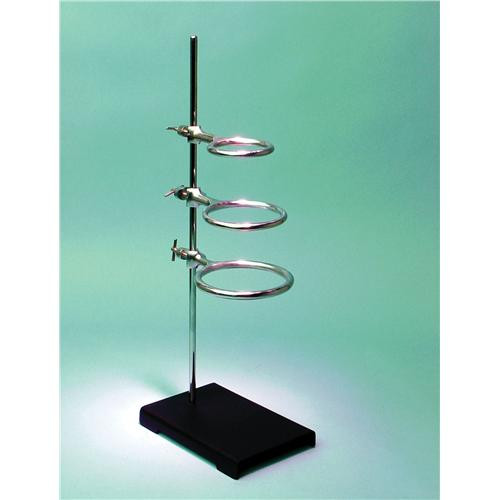 stamped steel support stands with rod and ring sets, 6 x 9