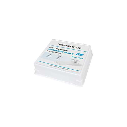 positive charged microscope slides with blue frosted end