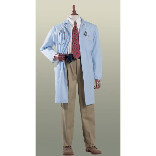 lab coat, blue, x-small