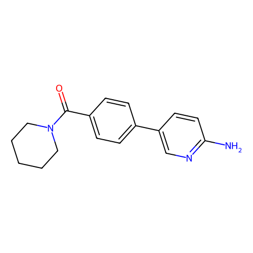 2-amino-5-[4-(piperidinocarbonyl)phenyl]pyridine