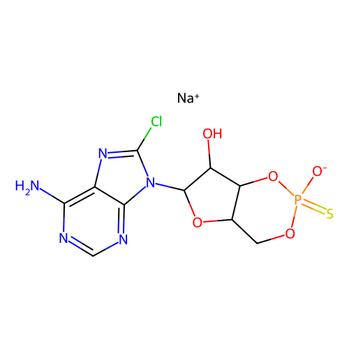 adenosine 3′,5′-cyclic monophosphorothioate, 8-chloro-, rp-isomer, sodium salt
