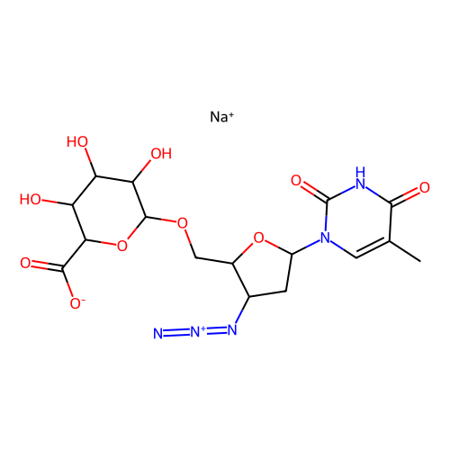 3′-azido-3′-deoxythymidine beta-d-glucuronide sodium salt