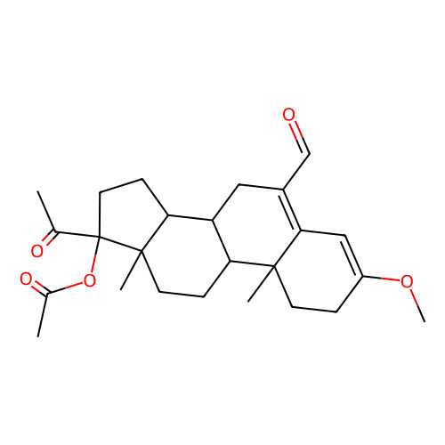17-(acetyloxy)-3-methoxy-20-oxo-pregna-3,5-diene-6-carboxaldehyde